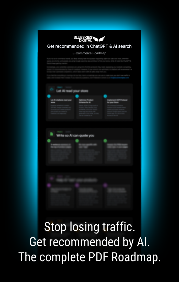 Preview of the free ecommerce AI traffic roadmap PDF